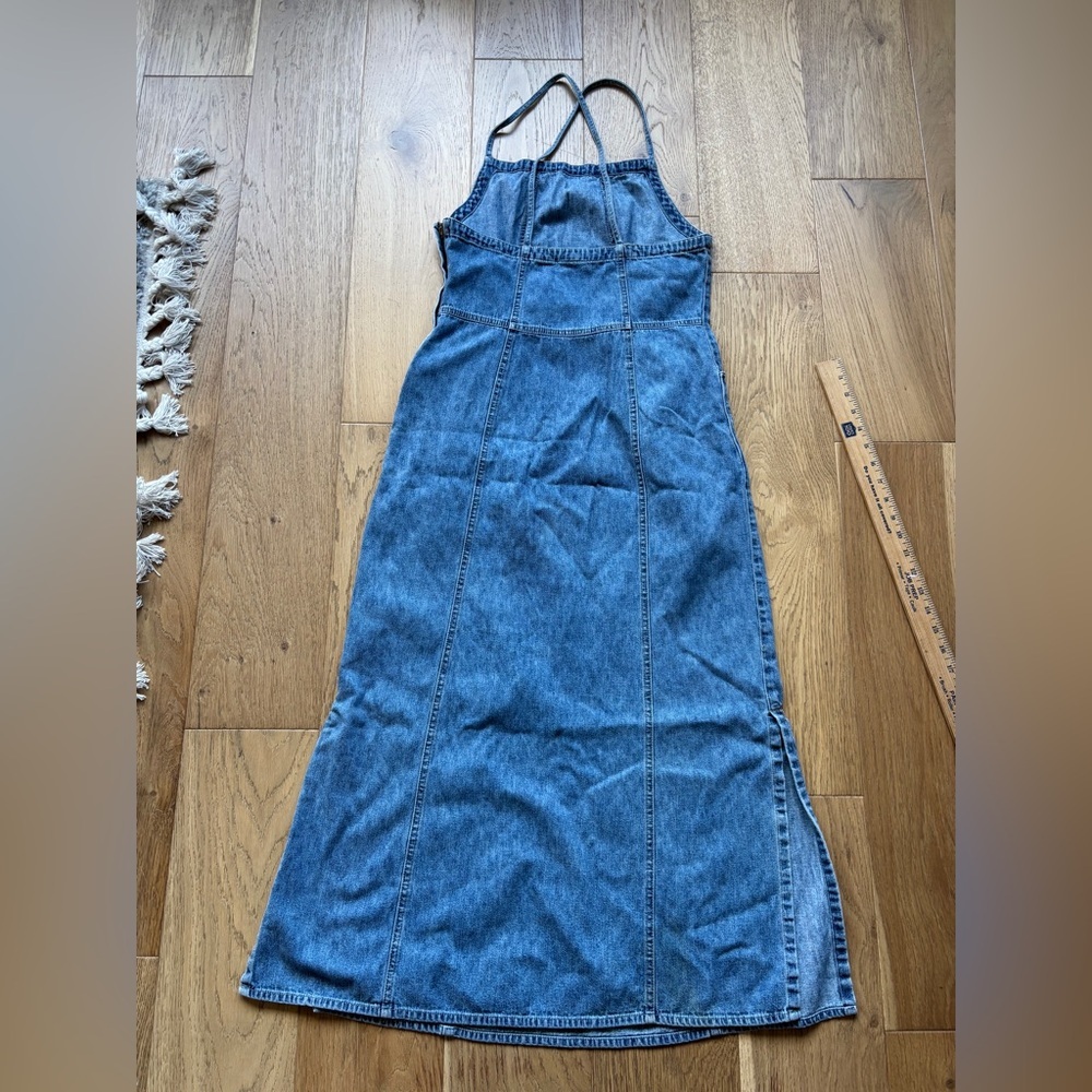 RARE 90’s american eagle denim maxi dress sleeveless womens 8 - Picture 5 of 6